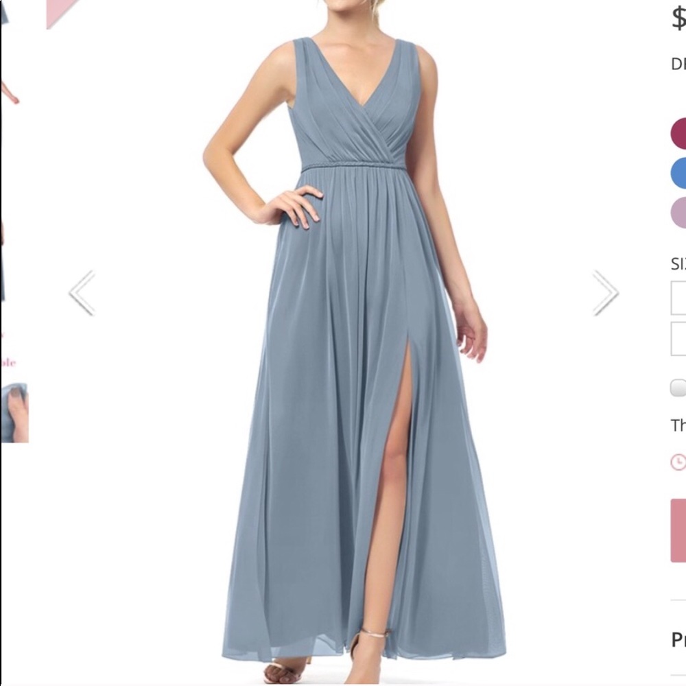 Azazie dusty blue dress